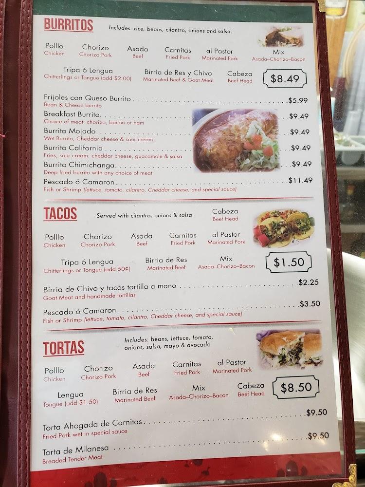 Cervantes Fiesta Mexican Menu image 2